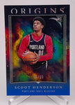 Trail Blazers Scoot Henderson 2023-24 Panini Origins No.17 #95/99 Rookie Single Card