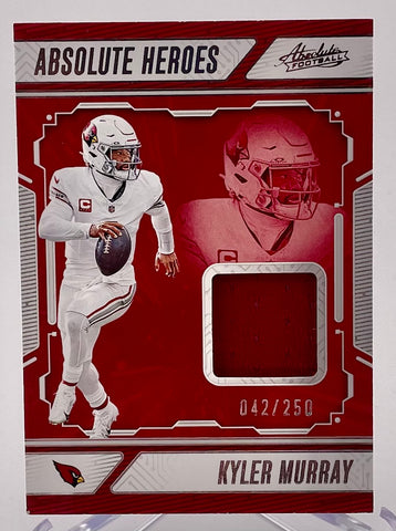 Cardinals Kyler Murray 2024 Panini Absolute No.AHM-KMY #042/250 Relic Single Card