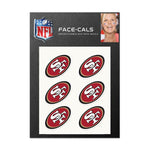 49ers Face Cals Tattoos 6-Pack