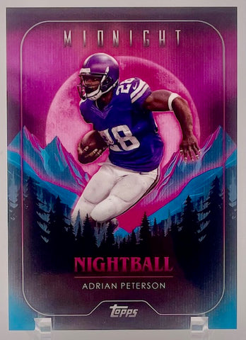 Vikings Adrian Peterson 2024 Topps Midnight No.NB-26 Single Card