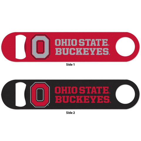 Ohio St Long Neck Bottle Opener Metal 2-Sided