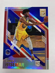 Warriors James Wiseman 2020-21 Panini Donruss Elite No.104 Rookie Single Card