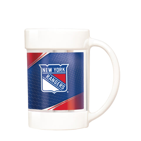 Rangers 15oz Coffee Mug Wrap White NHL