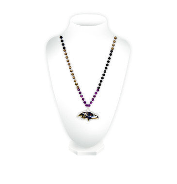 Ravens Team Beads w/ Medallion