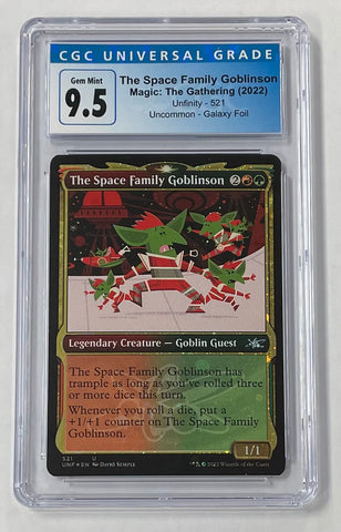 Magic the Gathering The Space Family Goblinson 2022 Unfinity No.521 Uncommon Galaxy Foil CGC 9.5 Graded Single Card