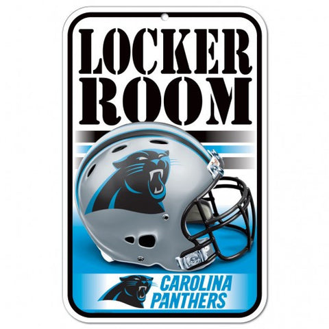 Panthers Plastic Sign 11x17 Locker Room White NFL