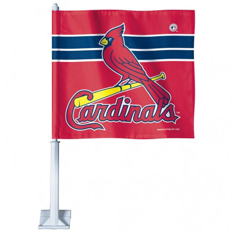 Cardinals Car Flag Stripe Red MLB