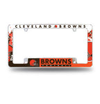 Browns Chrome License Plate Frame All Over