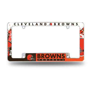Browns Chrome License Plate Frame All Over