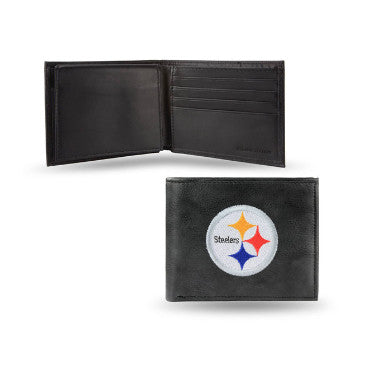 Steelers Leather Wallet Embroidered Bifold