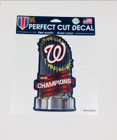 Nationals 2019 World Series Champs 8x8 DieCut Decal Color