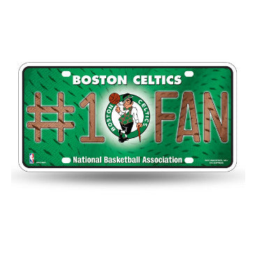 Celtics #1 Fan Metal License Plate Tag