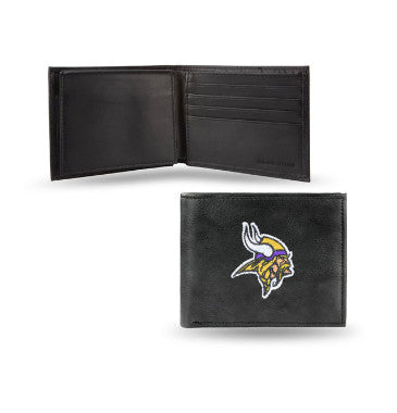 Vikings Leather Wallet Embroidered Bifold