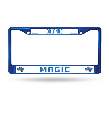 Magic Chrome License Plate Frame Color Blue