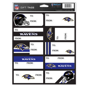 Ravens Gift Tag Sheet