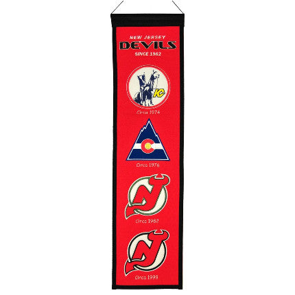 Devils 8"x32" Wool Banner Heritage