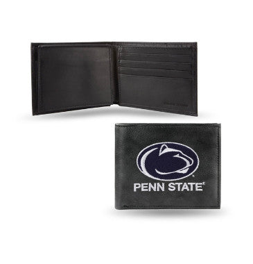 Penn St Leather Wallet Embroidered Bifold