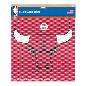 Bulls Perforated Decal 12x12