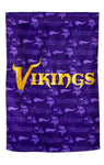 Vikings Embossed Suede Garden Flag Glitter