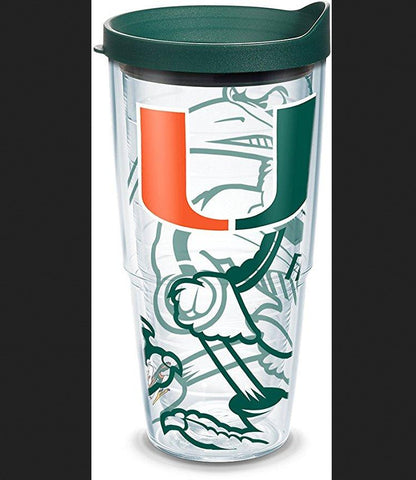 Canes 24oz Genuine Tervis w/ Lid