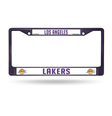 Lakers Chrome License Plate Frame Color Purple