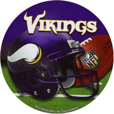 Vikings 4.5" Rnd Sticker Ftbl