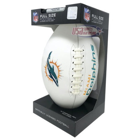 Dolphins White Panel Football