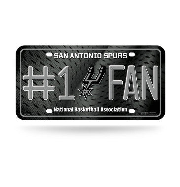 Spurs #1 Fan Metal License Plate Tag