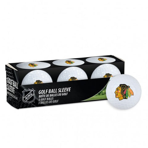 Blackhawks 3-Pack Golf Ball Set White