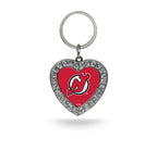 Devils Keychain Rhinestone Heart