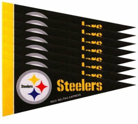 Steelers 8-Pack Mini Pennant Set 4x9