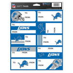 Lions Gift Tag Sheet