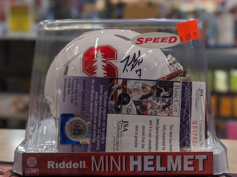 Stanford Mini Helmet - Ty Montgomery - Autographed w/ JSA Certificate Of Authentication