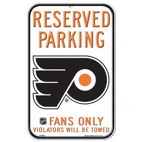 Flyers Plastic Sign 11x17 Reserved Parking White
