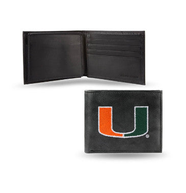 Canes Leather Wallet Embroidered Bifold