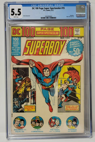 DC 100 Page Super Spectacular #15 Year 1973 CGC Graded 5.5 Comic Book