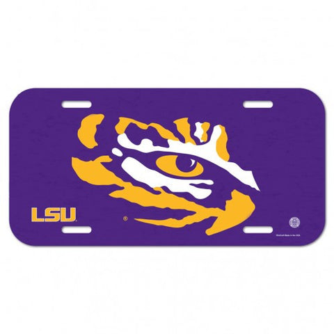 LSU Plastic License Plate Tag