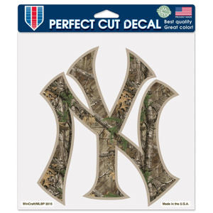 Yankees 8x8 DieCut Decal Color Camouflage