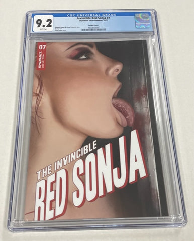 Invincible Red Sonja Issue #7 Year 2022 Variant Cover F CGC Graded 9.2 Comic Book