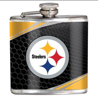 Steelers Flask Metallic Wrap
