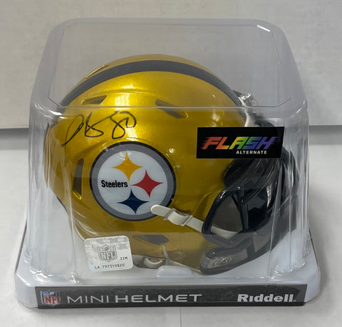 Steelers Mini Helmet Speed Flash - Plaxico Burress - Autographed w/ Beckett Certificate of Authentication