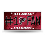 Falcons #1 Fan Metal License Plate Tag