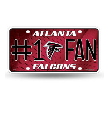 Falcons #1 Fan Metal License Plate Tag