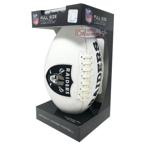 Raiders White Panel Football