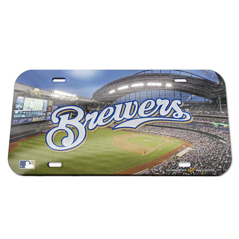 Brewers Laser Cut License Plate Tag Acrylic Color Field