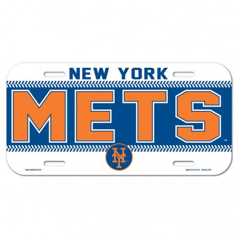 Mets Plastic License Plate Tag