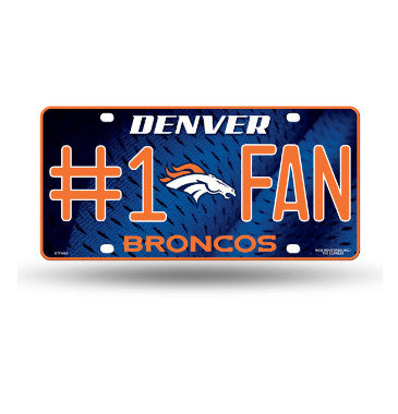 Broncos #1 Fan Metal License Plate Tag