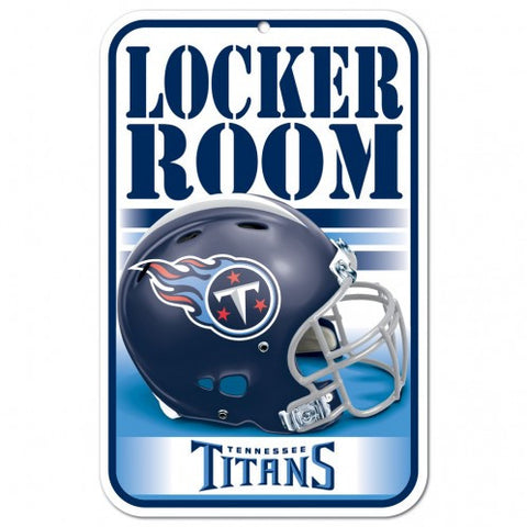 Titans Plastic Sign 11x17 Locker Room White