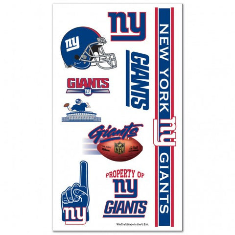 Giants Temporary Tattoos NFL