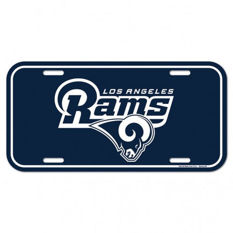 Rams Plastic License Plate Tag